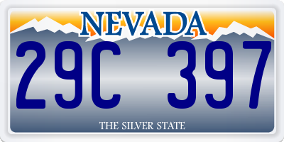 NV license plate 29C397