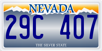 NV license plate 29C407