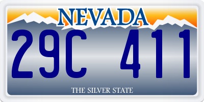 NV license plate 29C411