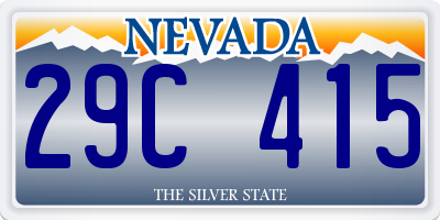 NV license plate 29C415