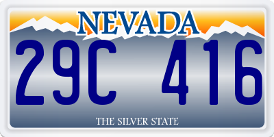 NV license plate 29C416