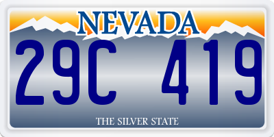 NV license plate 29C419
