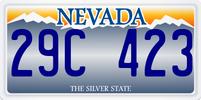 NV license plate 29C423