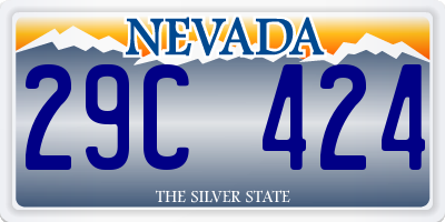 NV license plate 29C424