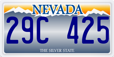 NV license plate 29C425