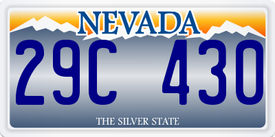 NV license plate 29C430