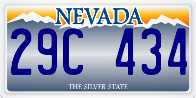 NV license plate 29C434