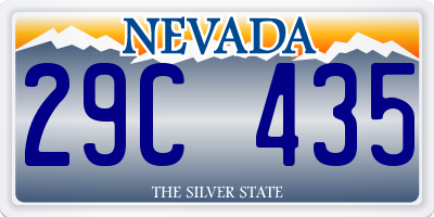 NV license plate 29C435