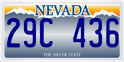 NV license plate 29C436