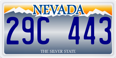 NV license plate 29C443