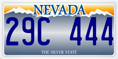 NV license plate 29C444