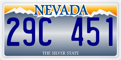 NV license plate 29C451
