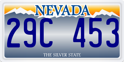 NV license plate 29C453