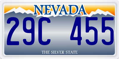 NV license plate 29C455