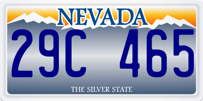 NV license plate 29C465
