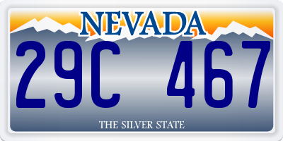 NV license plate 29C467