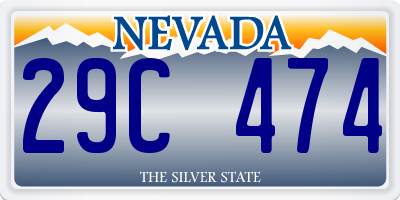 NV license plate 29C474