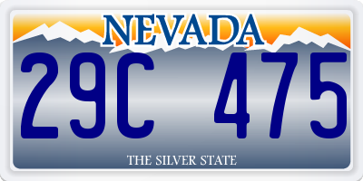 NV license plate 29C475