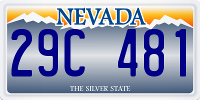 NV license plate 29C481