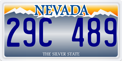 NV license plate 29C489