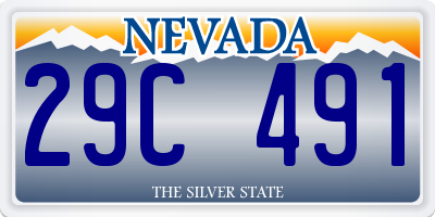 NV license plate 29C491