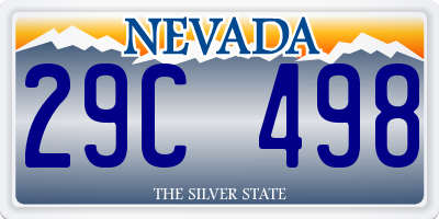 NV license plate 29C498