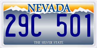 NV license plate 29C501