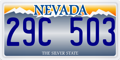 NV license plate 29C503