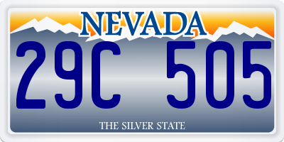NV license plate 29C505
