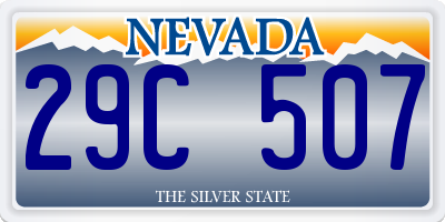 NV license plate 29C507