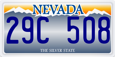 NV license plate 29C508