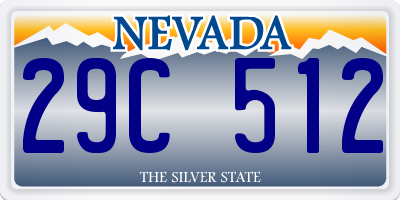 NV license plate 29C512