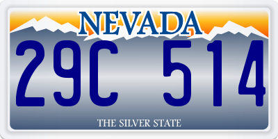 NV license plate 29C514