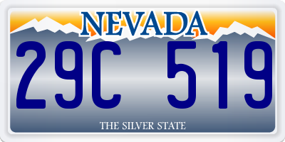 NV license plate 29C519