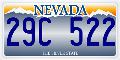 NV license plate 29C522