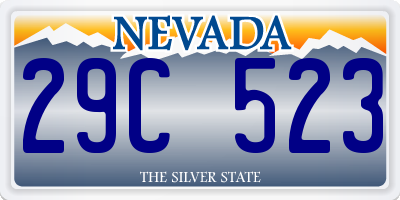 NV license plate 29C523