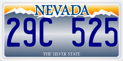 NV license plate 29C525