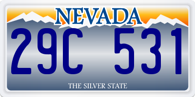 NV license plate 29C531