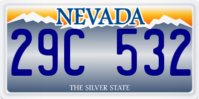 NV license plate 29C532