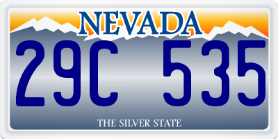 NV license plate 29C535