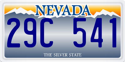 NV license plate 29C541