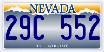 NV license plate 29C552