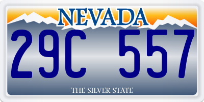 NV license plate 29C557