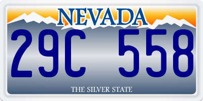 NV license plate 29C558