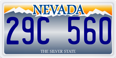 NV license plate 29C560