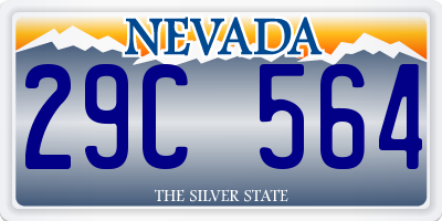 NV license plate 29C564
