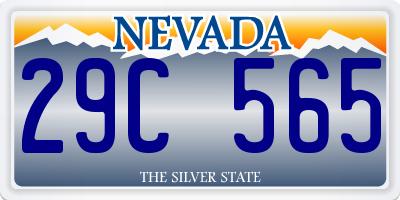 NV license plate 29C565