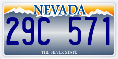 NV license plate 29C571