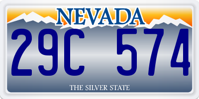 NV license plate 29C574
