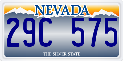 NV license plate 29C575